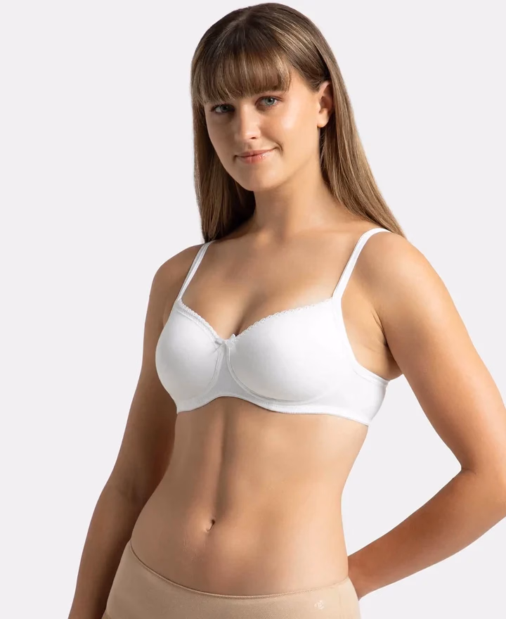 Jockey Women - White - Fashion Essentials - Wire-Free Padded Bra-1723-Stretch