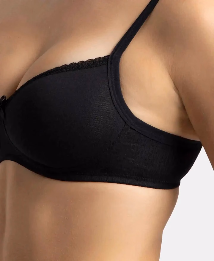 Jockey Women - Black - Fashion Essentials - Wire-Free Padded Bra-1723-Stretch