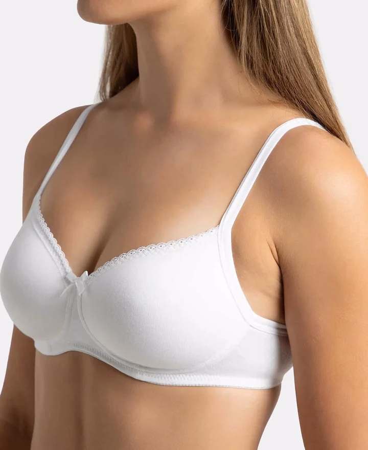 Jockey Women - White - Fashion Essentials - Wire-Free Padded Bra-1723-Stretch