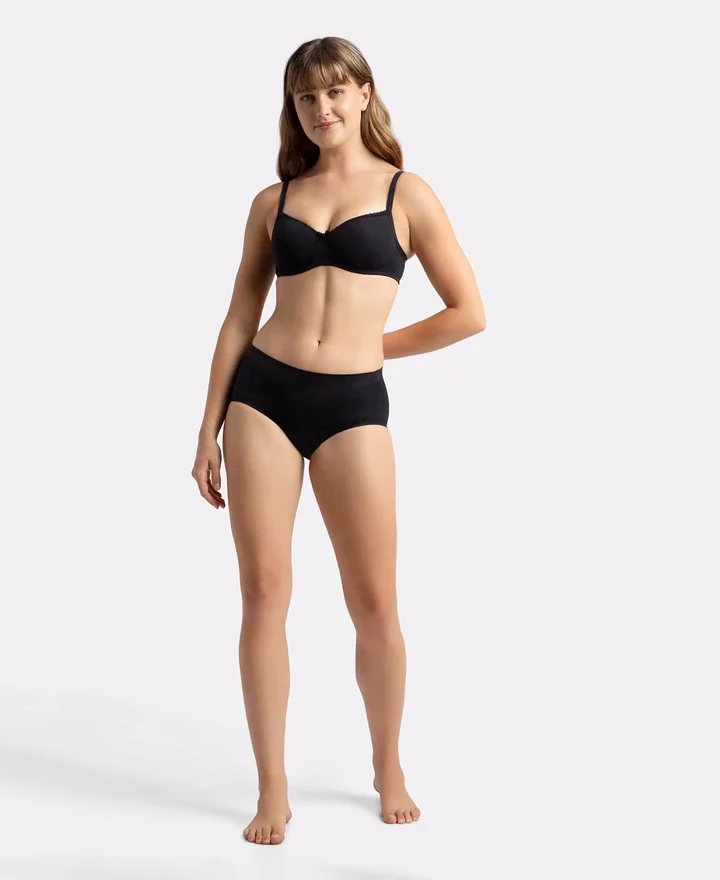 Jockey Women - Black - Fashion Essentials - Wire-Free Padded Bra-1723-Stretch