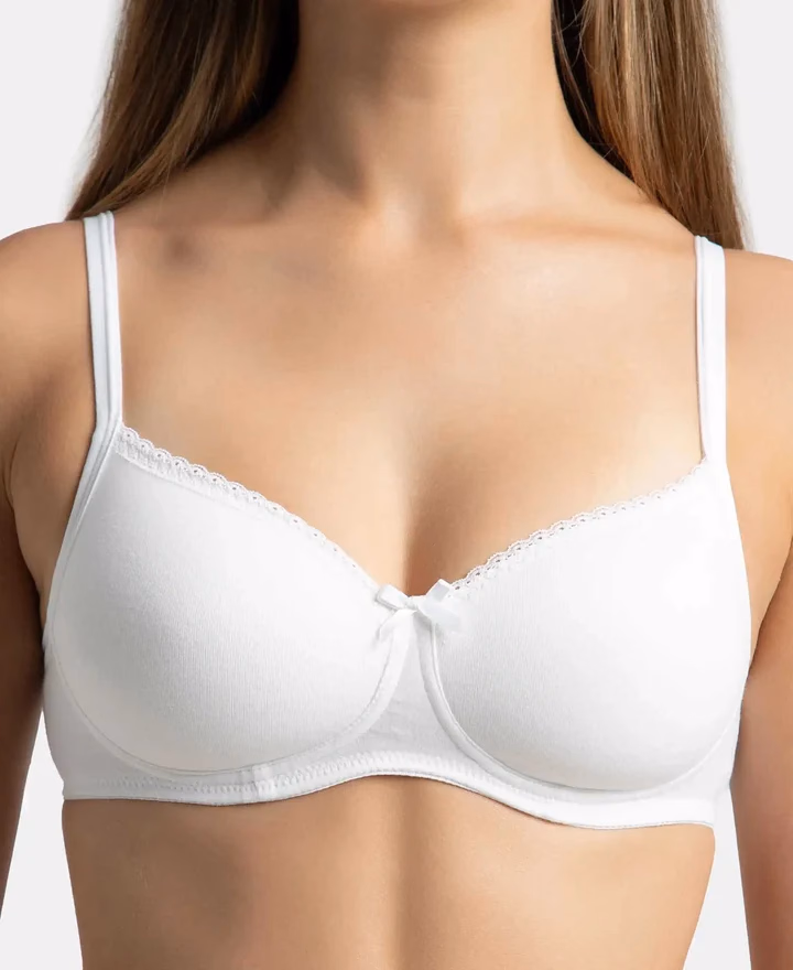 Jockey Women - White - Fashion Essentials - Wire-Free Padded Bra-1723-Stretch