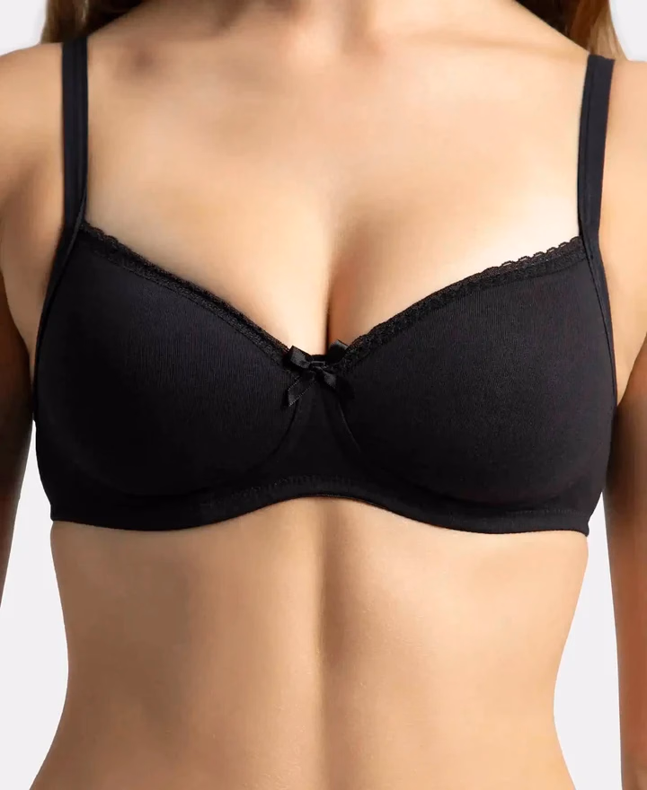 Jockey Women - Black - Fashion Essentials - Wire-Free Padded Bra-1723-Stretch