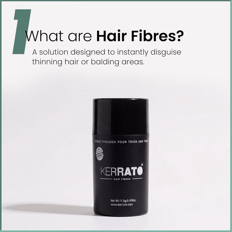 Kerrato Hair Fibres - Light Brown - Hair Fibres For Thinning Hair