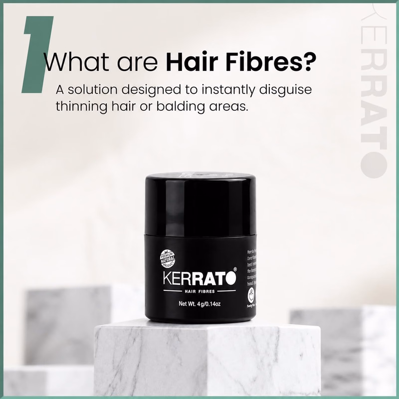 Kerrato Hair Fibres - Light Brown - Hair Fibres For Thinning Hair