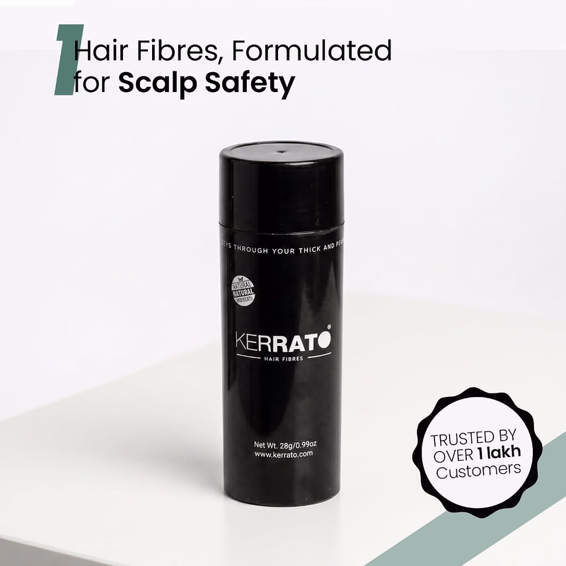 Kerrato Hair Fibres - Medium Brown - Hair Fibres For Thinning Hair