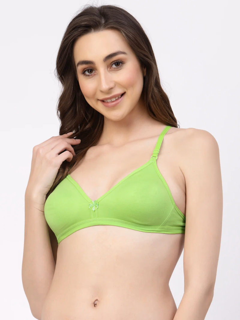 Floret - Lemongreen- T-Shirt Bra- Non Padded & Non-Wired Medium Coverage - T-3005