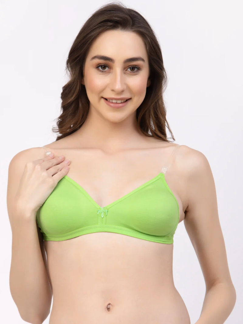 Floret - Lemongreen- T-Shirt Bra- Non Padded & Non-Wired Medium Coverage - T-3005