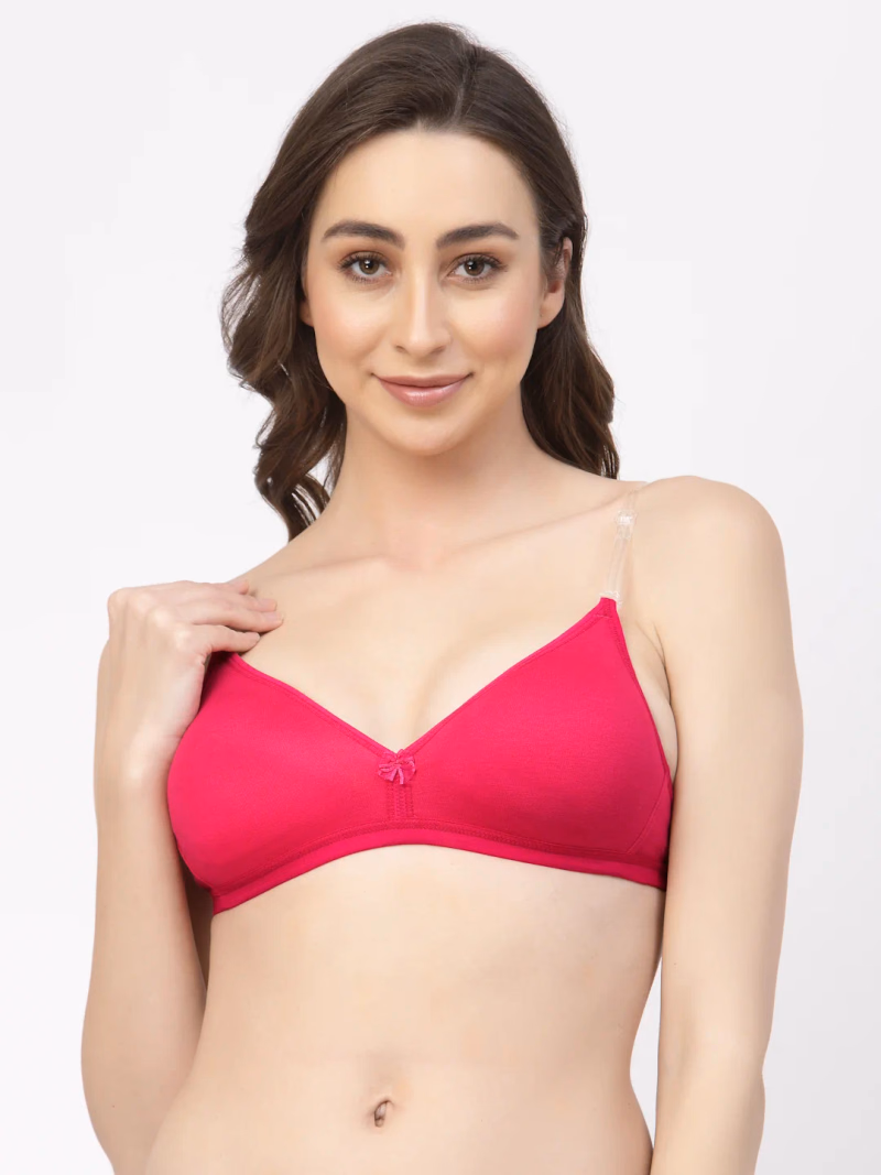 Floret - Magenta - T-Shirt Bra - Non Padded & Non-Wired Medium Coverage- T-3005