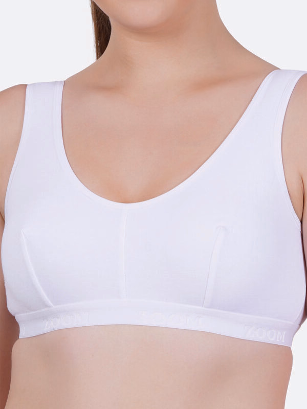 Zoom - White - Sport Bra - Z-1007