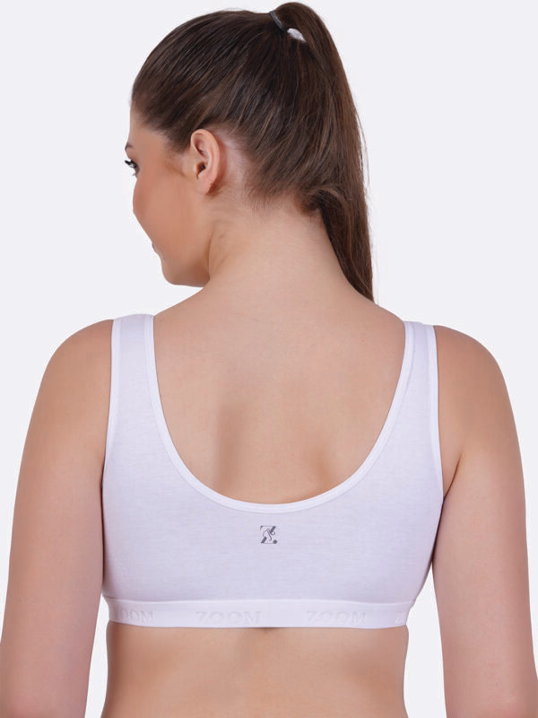 Zoom - White - Sport Bra - Z-1007