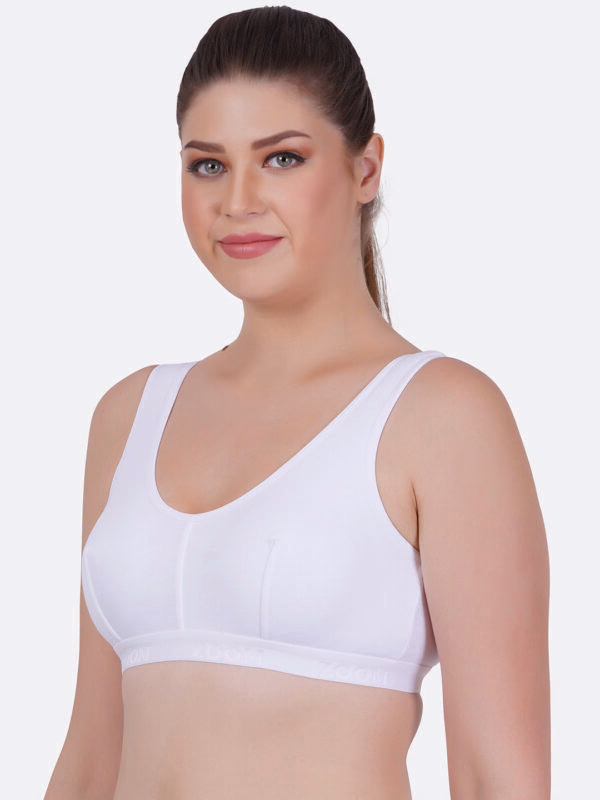 Zoom - White - Sport Bra - Z-1007