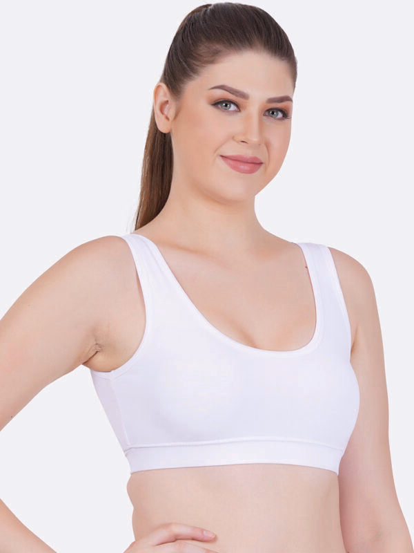 Zoom - White - Sport Bra - Z-1005