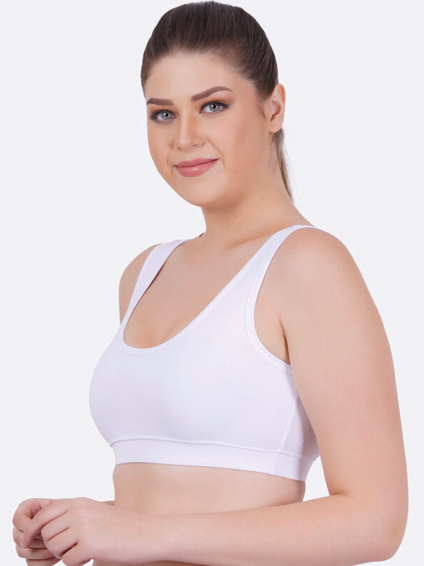 Zoom - White - Sport Bra - Z-1005
