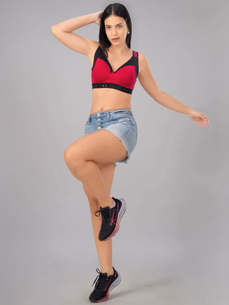 Lovable - Fuschia - Energy Sport Bra - Padded Non Wired Full Coverage Bra
