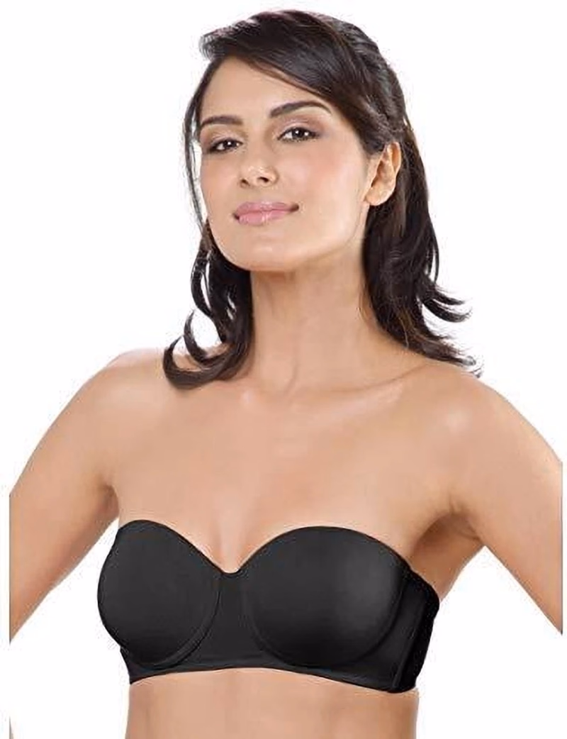 Lovable - Black - Padded Wired Detachable Medium Coverage Bra - CONFI-46