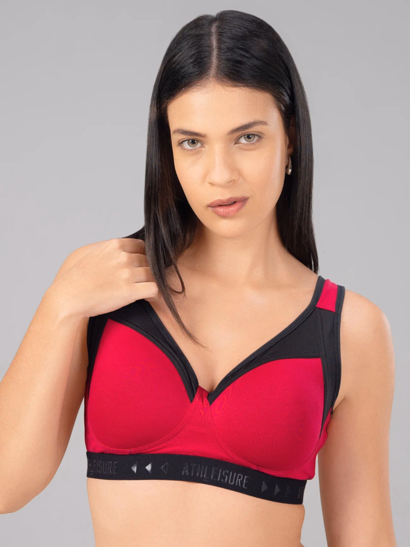 Lovable - Fuschia - Energy Sport Bra - Padded Non Wired Full Coverage Bra