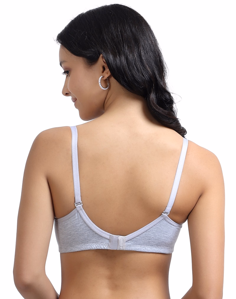 La-brary - Gray - Honeybee - Pushup Padded T-Shirt Bra