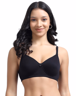 La-brary - Black - Honeybee - Pushup Padded T-Shirt Bra