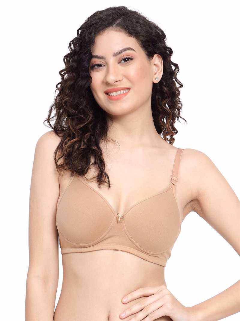 La-brary - Nude - Honeybee - Pushup Padded T-Shirt Bra