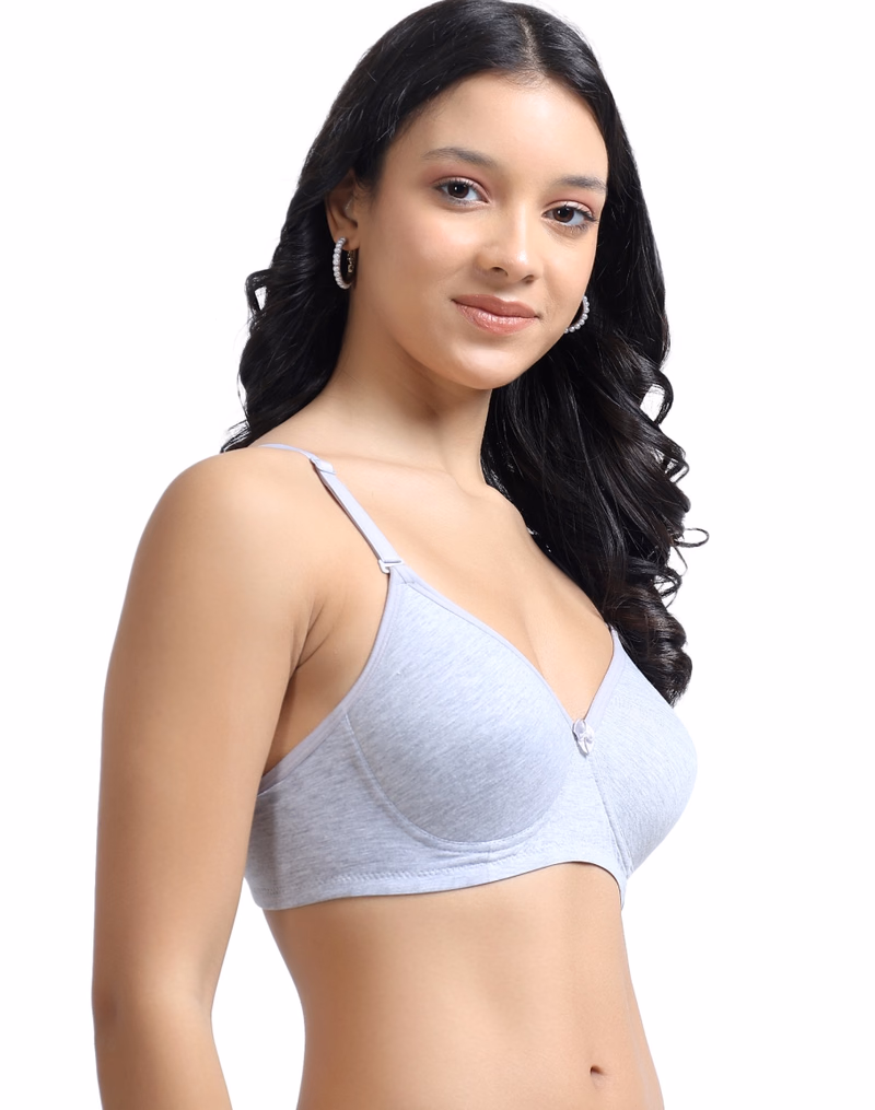 La-brary - Gray - Honeybee - Pushup Padded T-Shirt Bra