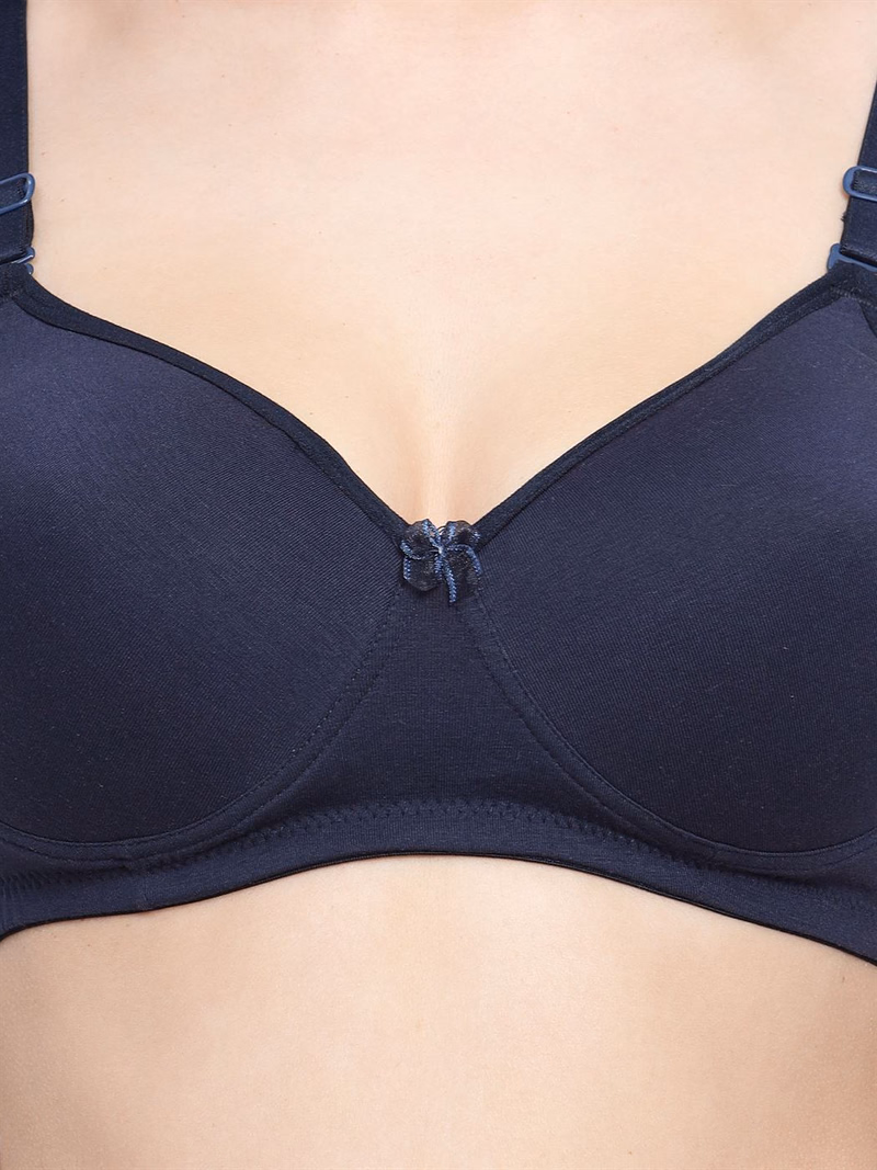 La-brary - Navy - Honeybee - Pushup Padded T-Shirt Bra